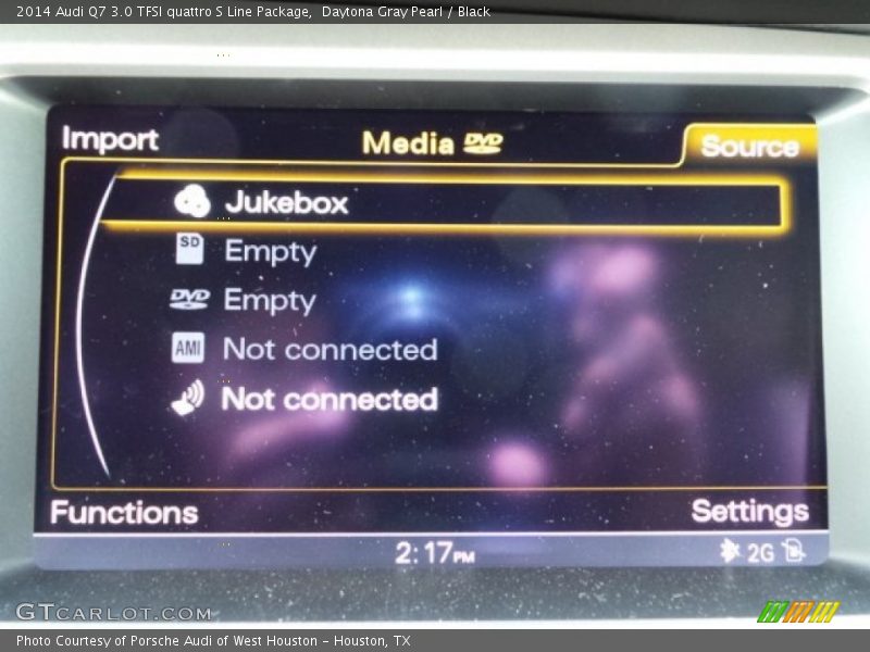 Daytona Gray Pearl / Black 2014 Audi Q7 3.0 TFSI quattro S Line Package