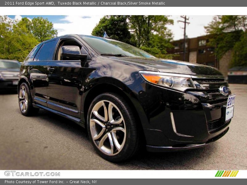 Tuxedo Black Metallic / Charcoal Black/Silver Smoke Metallic 2011 Ford Edge Sport AWD