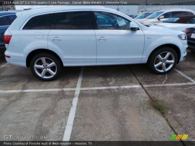Glacier White Metallic / Limestone Gray 2014 Audi Q7 3.0 TFSI quattro S Line Package