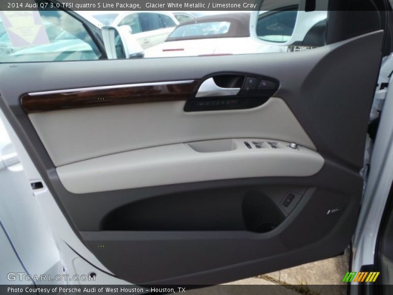 Glacier White Metallic / Limestone Gray 2014 Audi Q7 3.0 TFSI quattro S Line Package