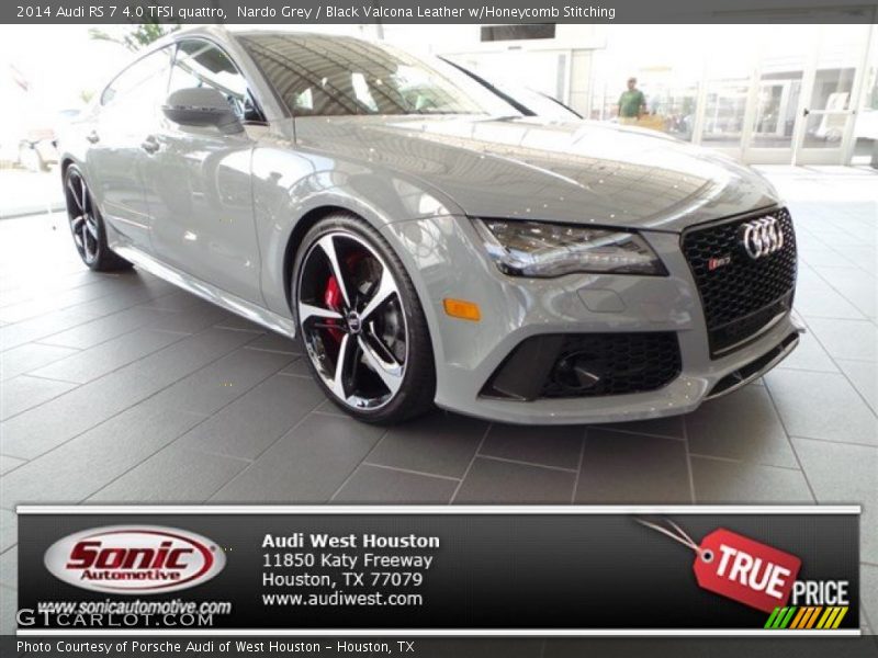 Nardo Grey / Black Valcona Leather w/Honeycomb Stitching 2014 Audi RS 7 4.0 TFSI quattro