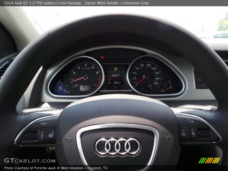 Glacier White Metallic / Limestone Gray 2014 Audi Q7 3.0 TFSI quattro S Line Package
