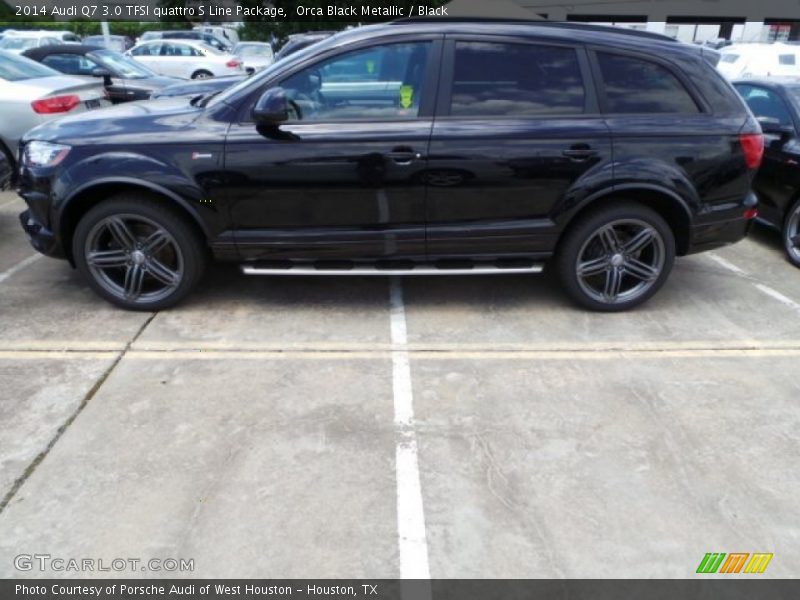 Orca Black Metallic / Black 2014 Audi Q7 3.0 TFSI quattro S Line Package