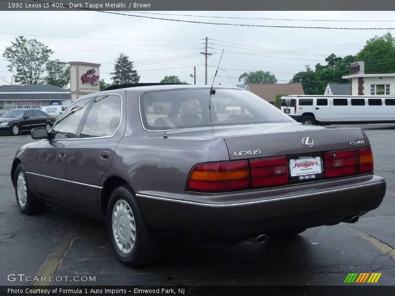 Dark Taupe Metallic / Brown 1992 Lexus LS 400