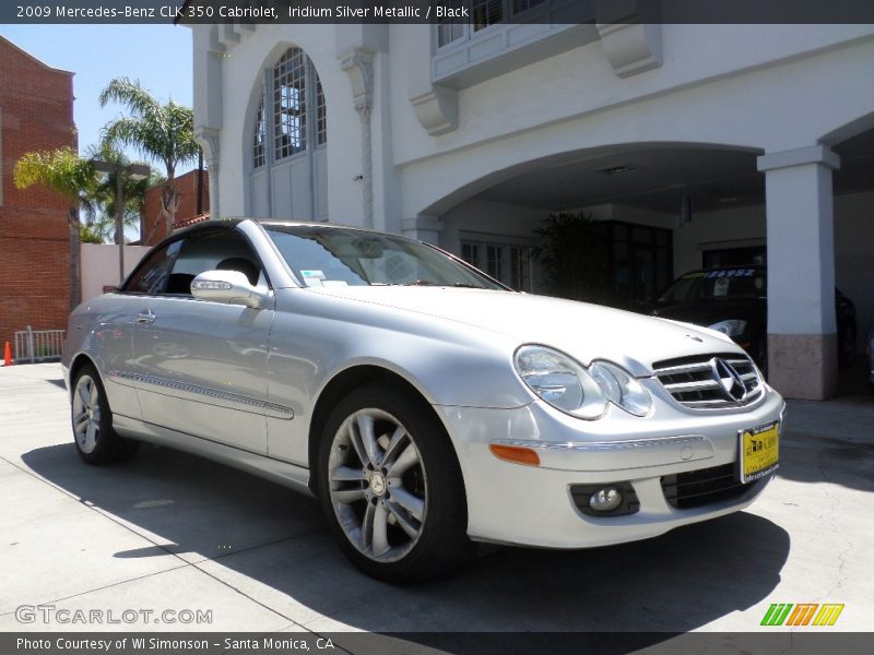 Iridium Silver Metallic / Black 2009 Mercedes-Benz CLK 350 Cabriolet