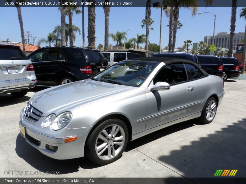 Iridium Silver Metallic / Black 2009 Mercedes-Benz CLK 350 Cabriolet