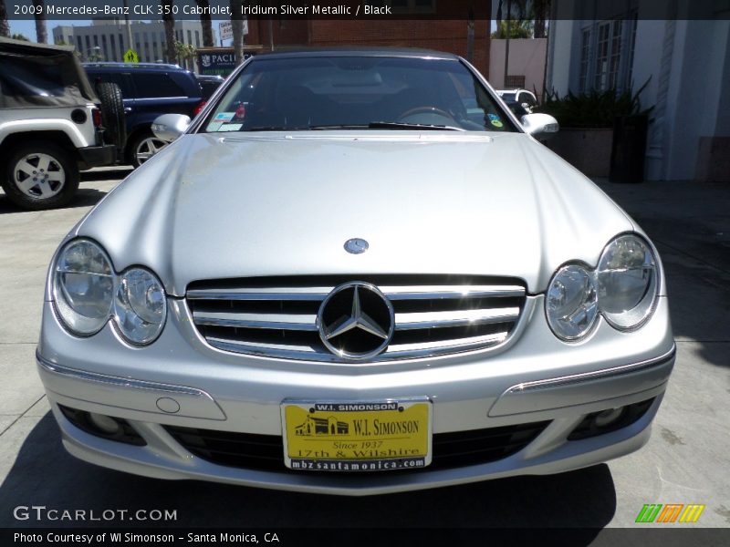 Iridium Silver Metallic / Black 2009 Mercedes-Benz CLK 350 Cabriolet