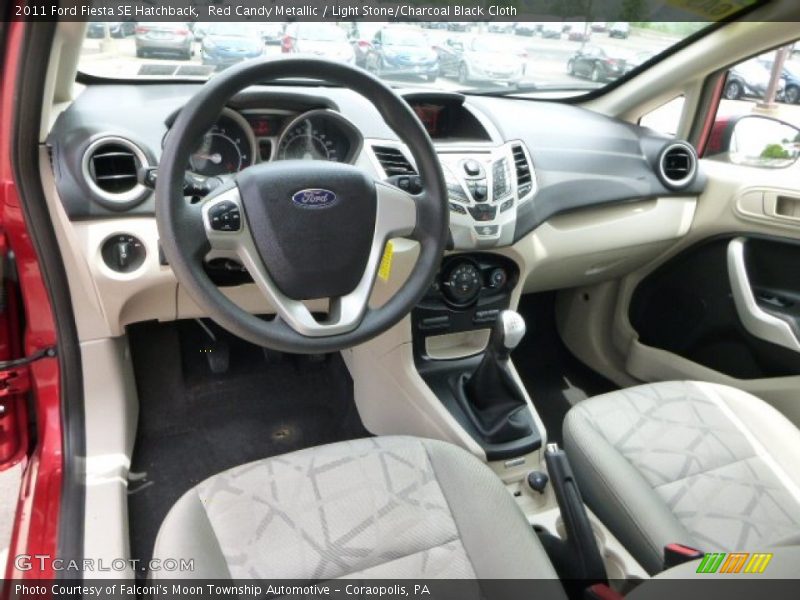  2011 Fiesta SE Hatchback Light Stone/Charcoal Black Cloth Interior