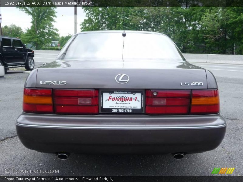 Dark Taupe Metallic / Brown 1992 Lexus LS 400
