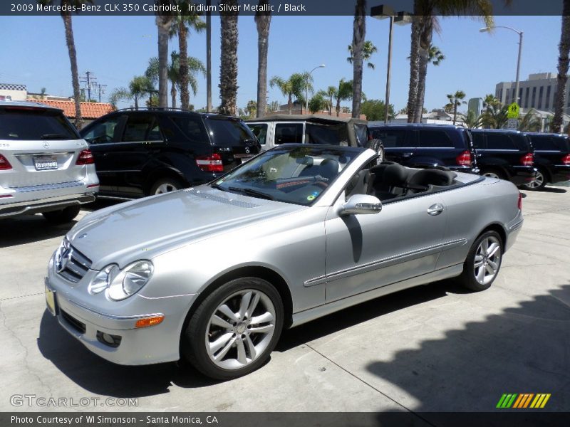 Iridium Silver Metallic / Black 2009 Mercedes-Benz CLK 350 Cabriolet