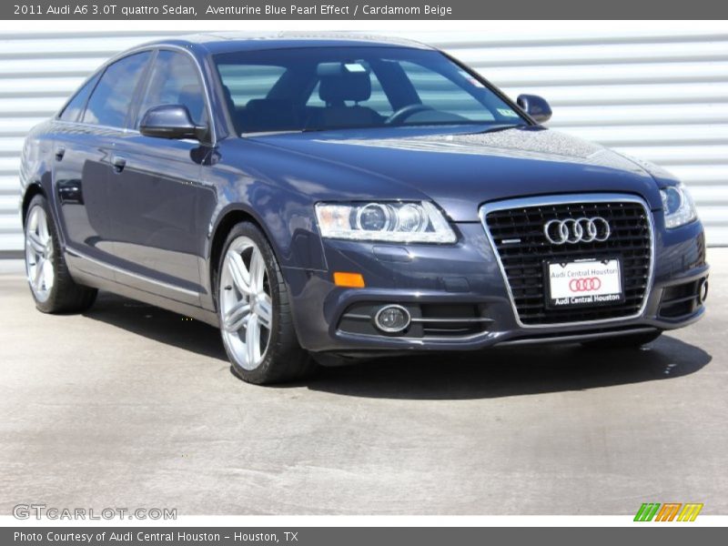 Aventurine Blue Pearl Effect / Cardamom Beige 2011 Audi A6 3.0T quattro Sedan