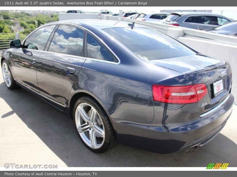 Aventurine Blue Pearl Effect / Cardamom Beige 2011 Audi A6 3.0T quattro Sedan