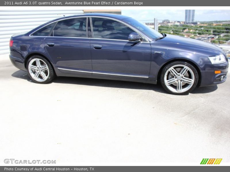 Aventurine Blue Pearl Effect / Cardamom Beige 2011 Audi A6 3.0T quattro Sedan