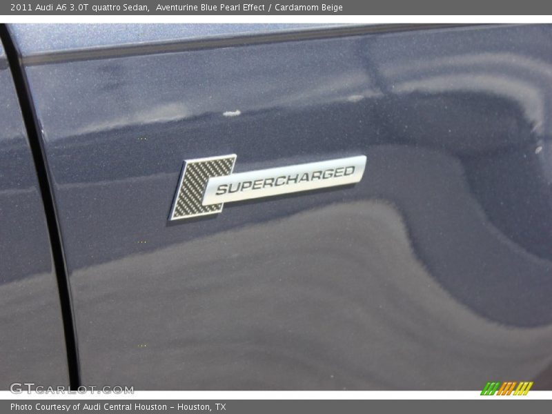 Aventurine Blue Pearl Effect / Cardamom Beige 2011 Audi A6 3.0T quattro Sedan