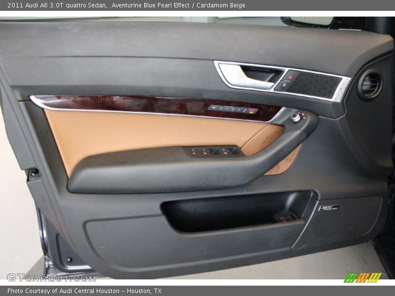 Aventurine Blue Pearl Effect / Cardamom Beige 2011 Audi A6 3.0T quattro Sedan