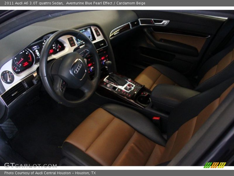 Aventurine Blue Pearl Effect / Cardamom Beige 2011 Audi A6 3.0T quattro Sedan