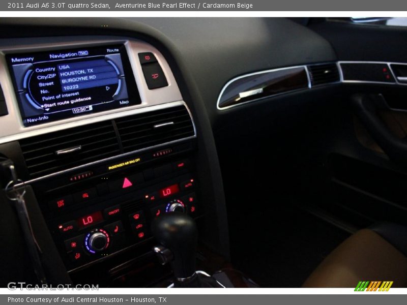 Aventurine Blue Pearl Effect / Cardamom Beige 2011 Audi A6 3.0T quattro Sedan