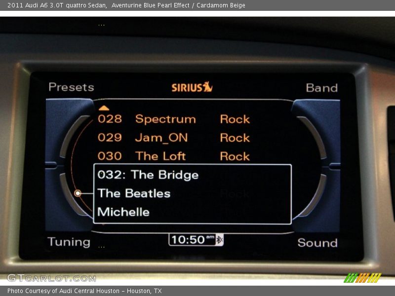 Aventurine Blue Pearl Effect / Cardamom Beige 2011 Audi A6 3.0T quattro Sedan