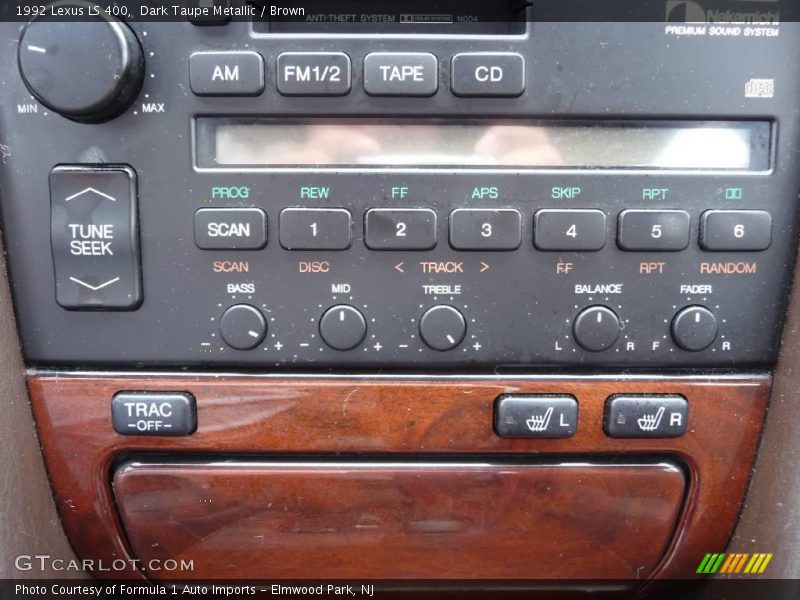 Dark Taupe Metallic / Brown 1992 Lexus LS 400