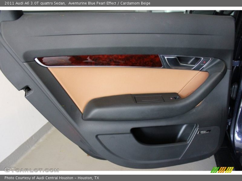 Aventurine Blue Pearl Effect / Cardamom Beige 2011 Audi A6 3.0T quattro Sedan