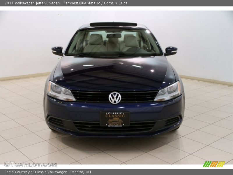 Tempest Blue Metallic / Cornsilk Beige 2011 Volkswagen Jetta SE Sedan