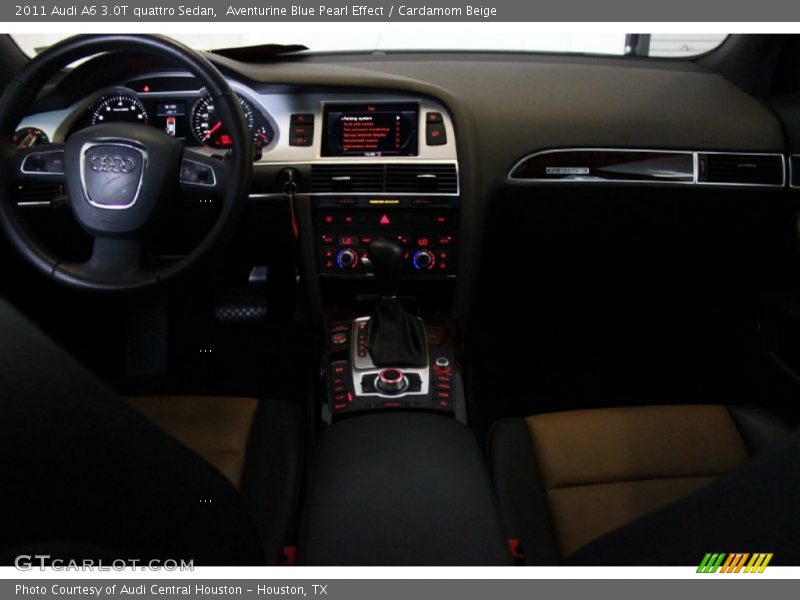 Aventurine Blue Pearl Effect / Cardamom Beige 2011 Audi A6 3.0T quattro Sedan
