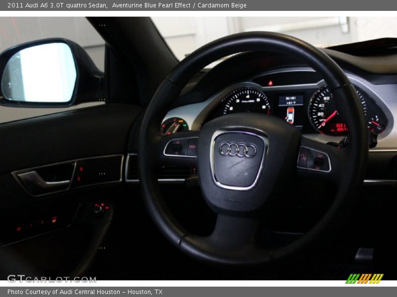 Aventurine Blue Pearl Effect / Cardamom Beige 2011 Audi A6 3.0T quattro Sedan