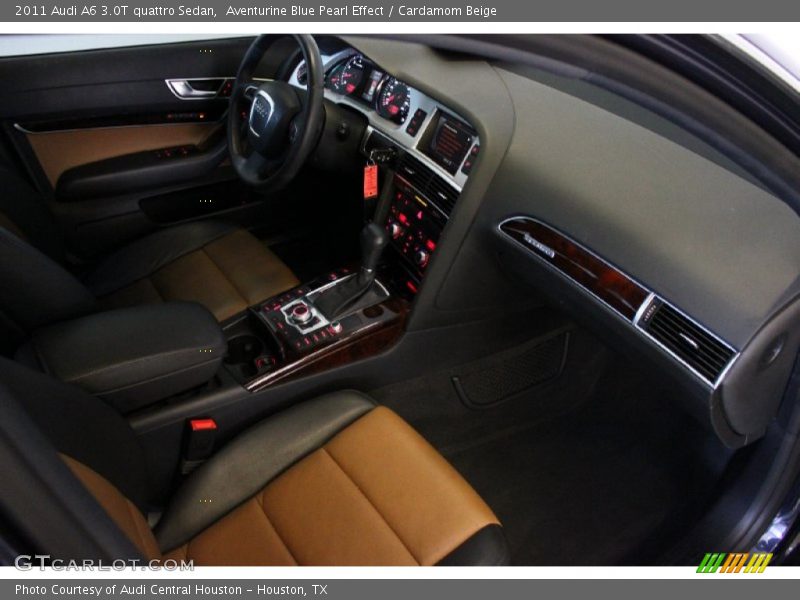 Aventurine Blue Pearl Effect / Cardamom Beige 2011 Audi A6 3.0T quattro Sedan