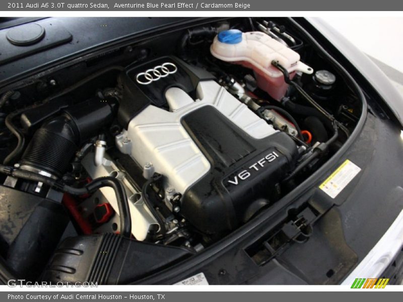 Aventurine Blue Pearl Effect / Cardamom Beige 2011 Audi A6 3.0T quattro Sedan