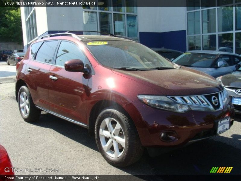 Merlot Metallic / Beige 2009 Nissan Murano S AWD