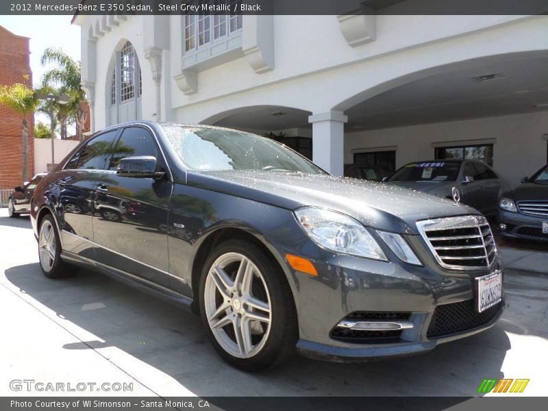 Steel Grey Metallic / Black 2012 Mercedes-Benz E 350 Sedan