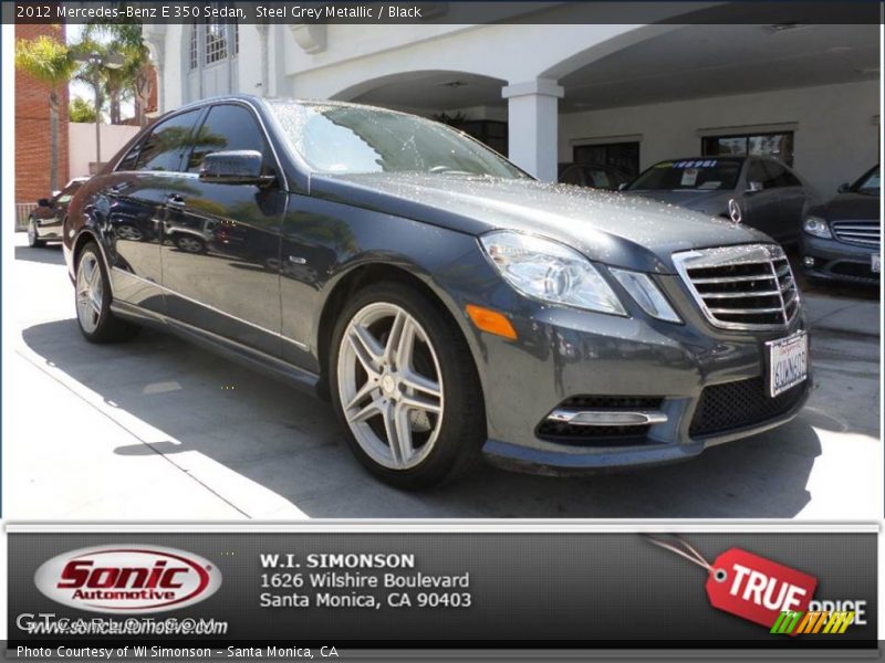 Steel Grey Metallic / Black 2012 Mercedes-Benz E 350 Sedan