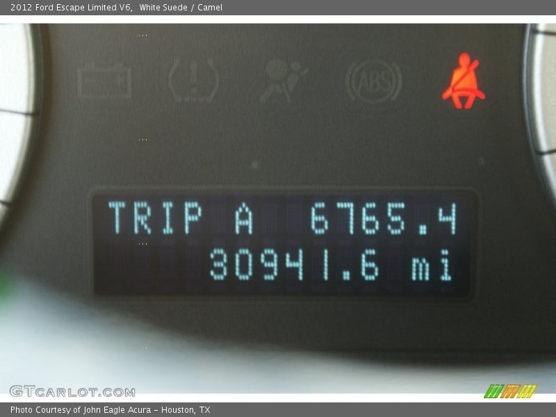 White Suede / Camel 2012 Ford Escape Limited V6