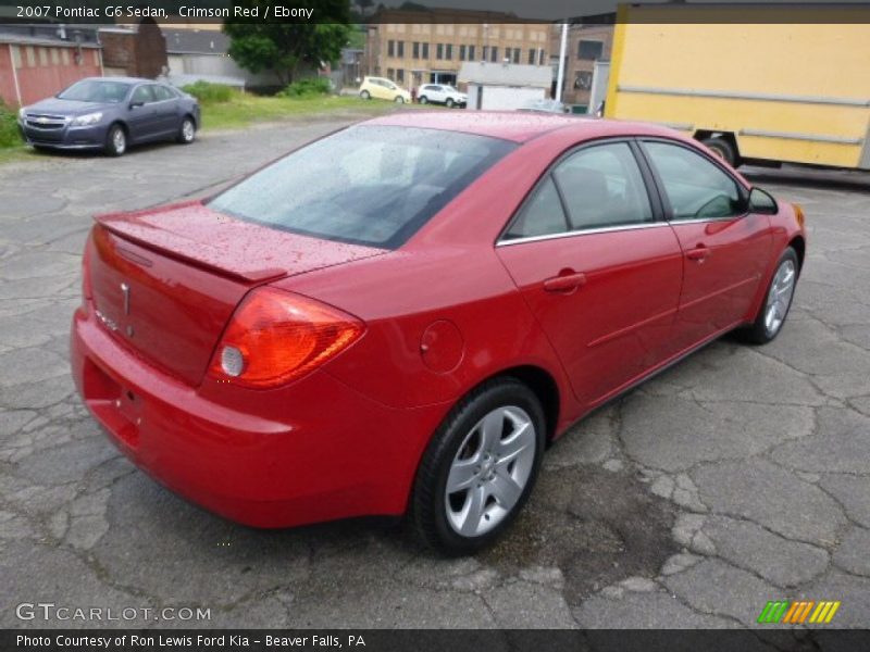 Crimson Red / Ebony 2007 Pontiac G6 Sedan