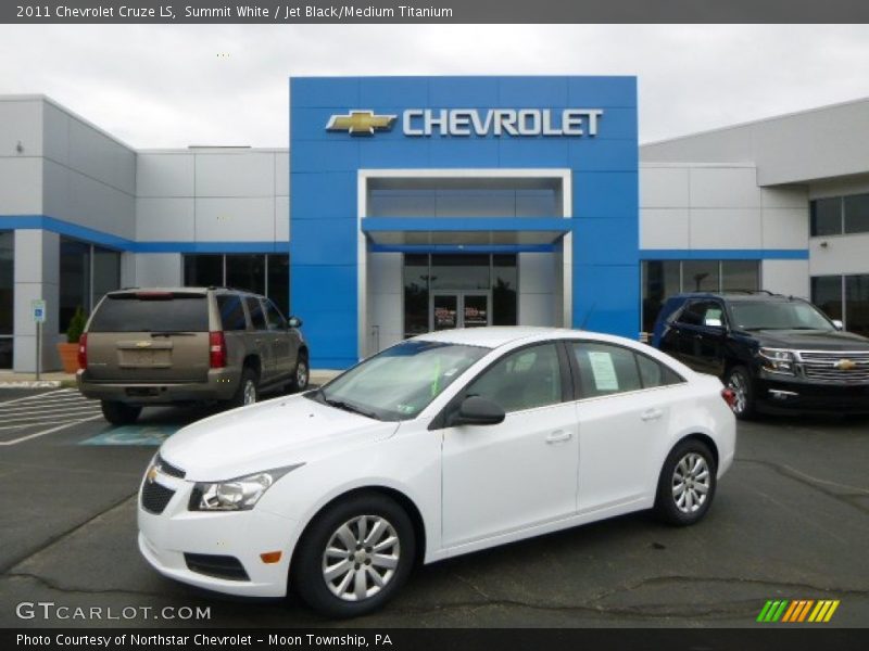 Summit White / Jet Black/Medium Titanium 2011 Chevrolet Cruze LS