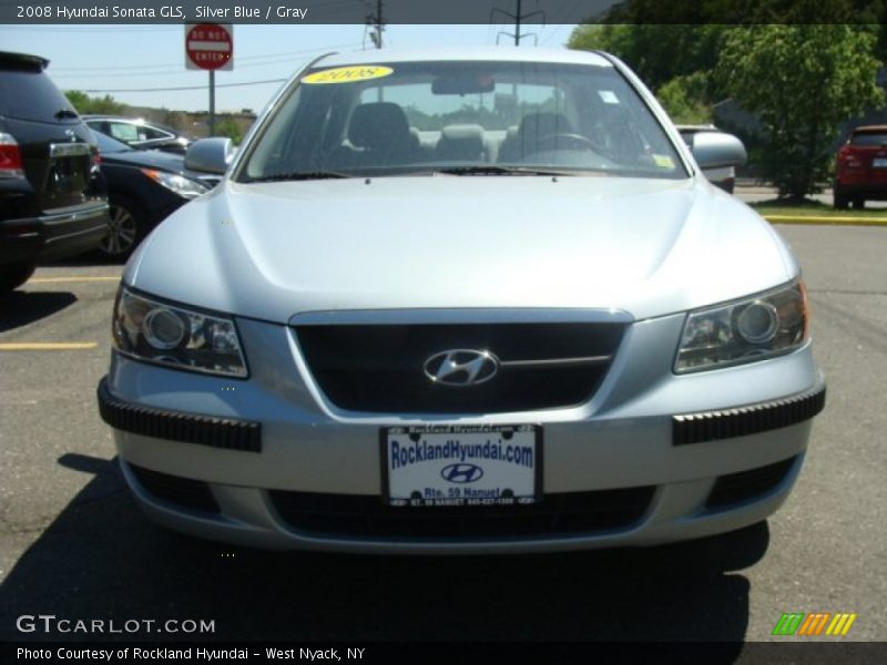 Silver Blue / Gray 2008 Hyundai Sonata GLS