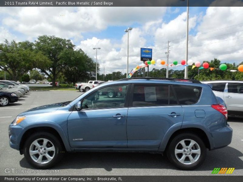 Pacific Blue Metallic / Sand Beige 2011 Toyota RAV4 Limited