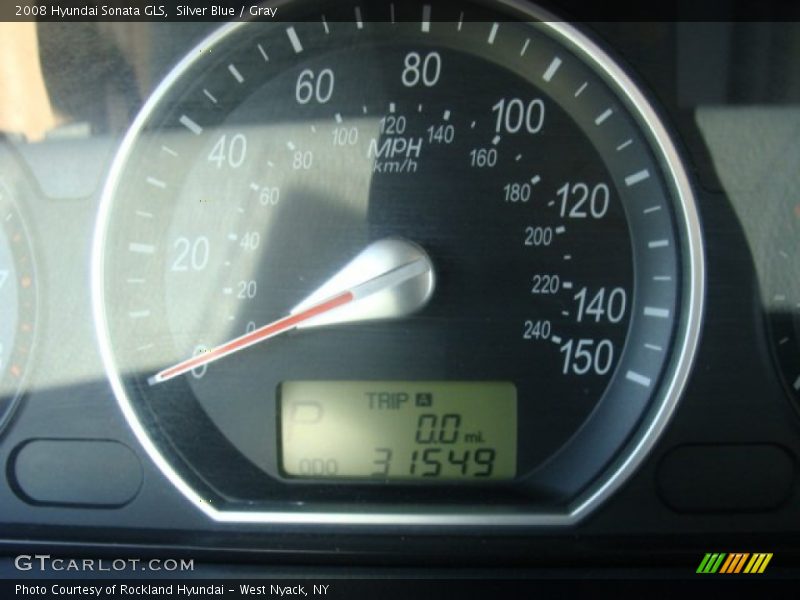 Silver Blue / Gray 2008 Hyundai Sonata GLS