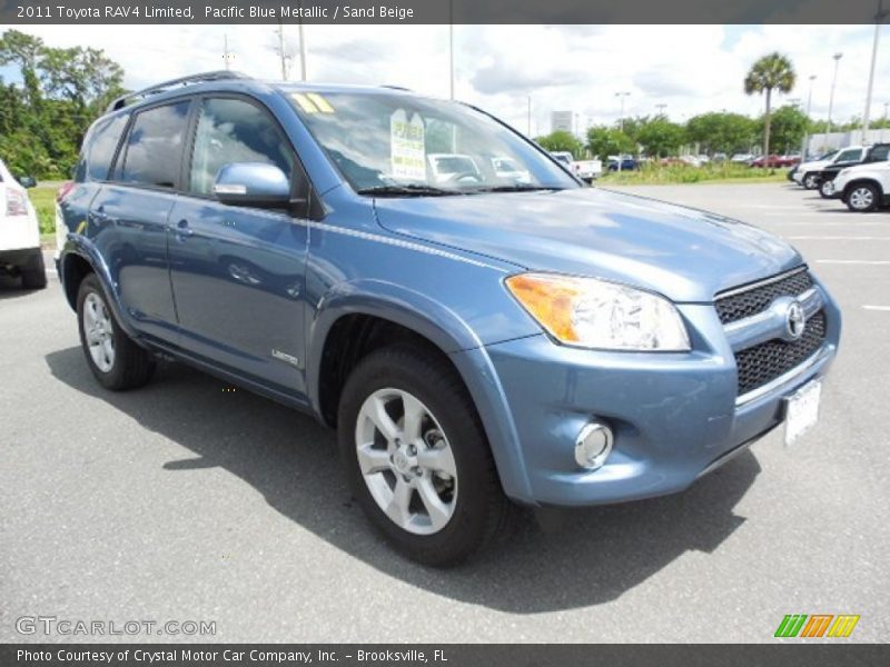 Pacific Blue Metallic / Sand Beige 2011 Toyota RAV4 Limited