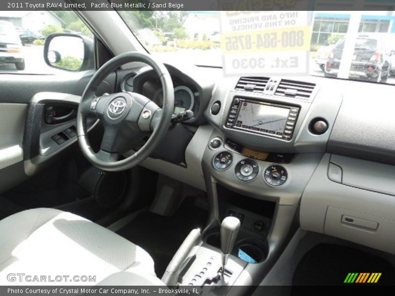 Pacific Blue Metallic / Sand Beige 2011 Toyota RAV4 Limited
