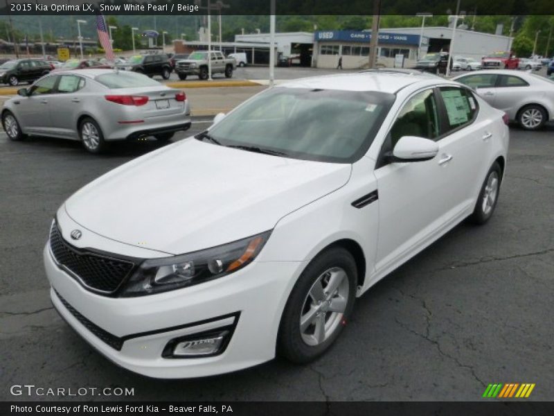 Snow White Pearl / Beige 2015 Kia Optima LX