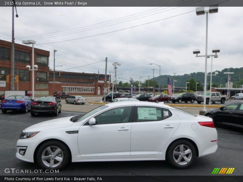  2015 Optima LX Snow White Pearl
