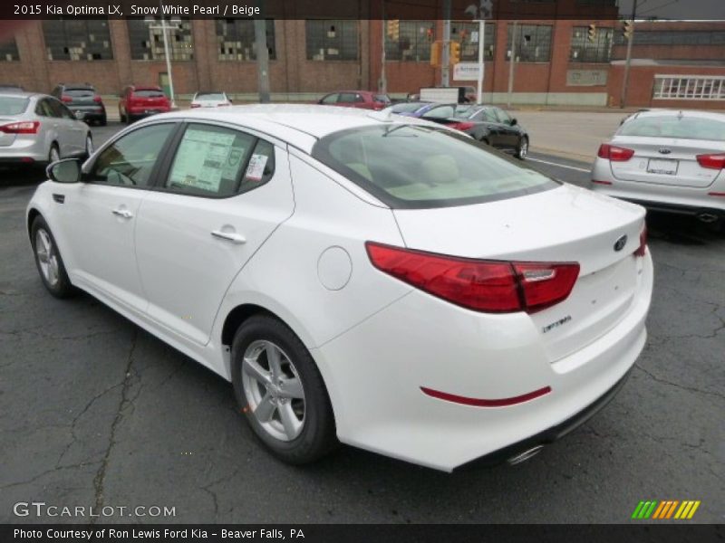 Snow White Pearl / Beige 2015 Kia Optima LX