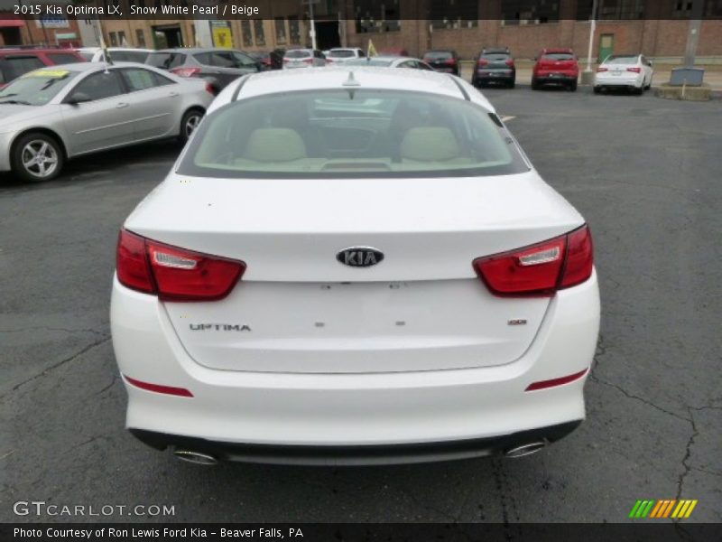 Snow White Pearl / Beige 2015 Kia Optima LX