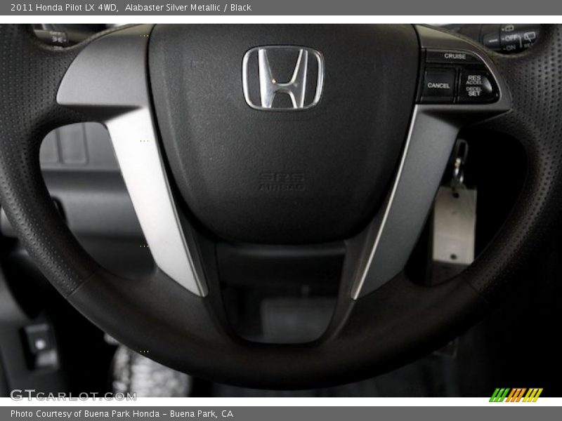 Alabaster Silver Metallic / Black 2011 Honda Pilot LX 4WD