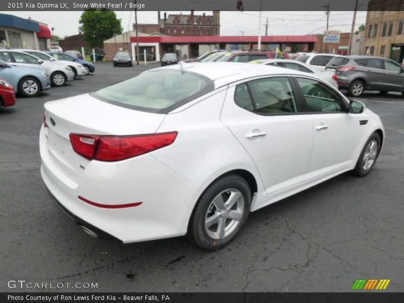 Snow White Pearl / Beige 2015 Kia Optima LX