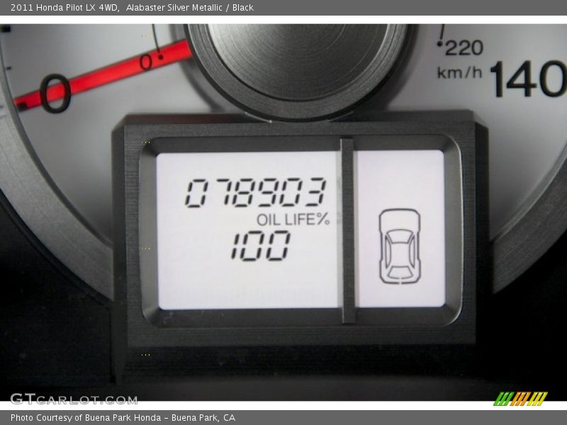 Alabaster Silver Metallic / Black 2011 Honda Pilot LX 4WD