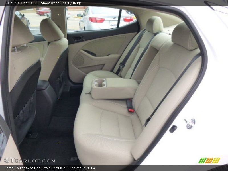 Rear Seat of 2015 Optima LX