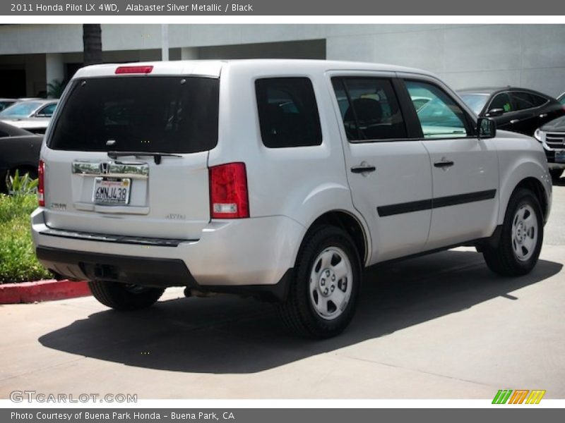 Alabaster Silver Metallic / Black 2011 Honda Pilot LX 4WD