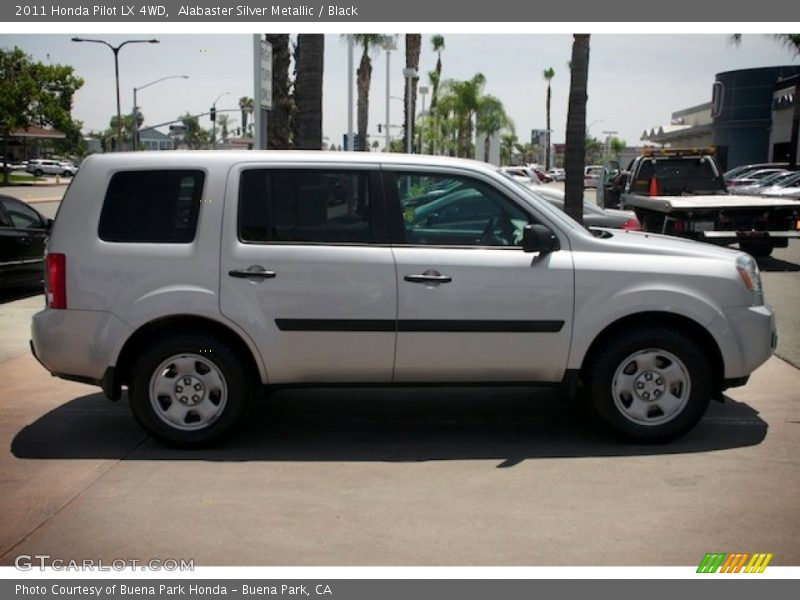 Alabaster Silver Metallic / Black 2011 Honda Pilot LX 4WD